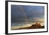 Rainbow's End at Bamburgh Castle, Bamburgh, Northumberland, England, United Kingdom, Europe-Eleanor Scriven-Framed Photographic Print