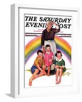 "Rainbow," Saturday Evening Post Cover, March 28, 1936-Ellen Pyle-Framed Giclee Print