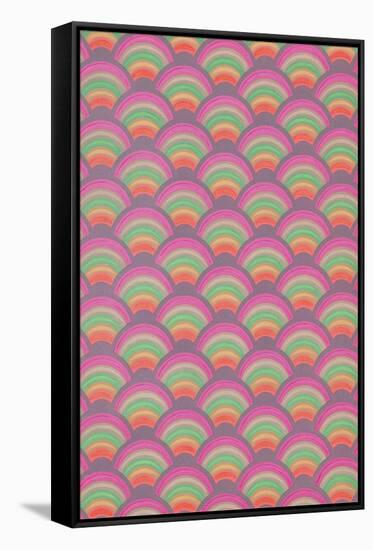 Rainbow Scales Pattern-null-Framed Stretched Canvas