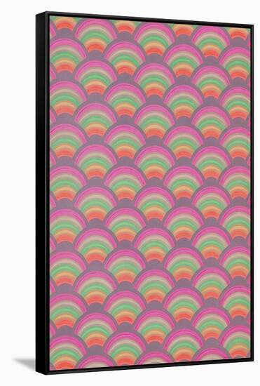 Rainbow Scales Pattern-null-Framed Stretched Canvas