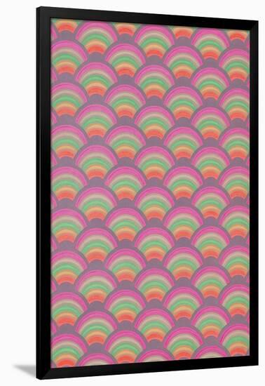 Rainbow Scales Pattern-null-Framed Art Print