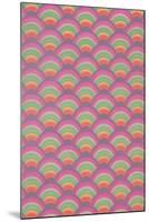 Rainbow Scales Pattern-null-Mounted Art Print