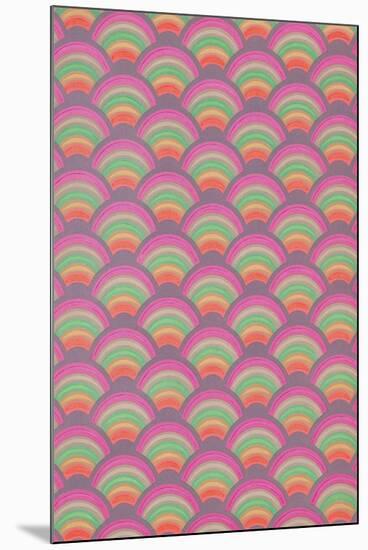 Rainbow Scales Pattern-null-Mounted Art Print
