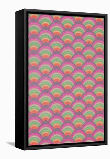 Rainbow Scales Pattern-null-Framed Stretched Canvas