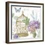 Rainbow Seeds Floral Birdcage II v2-Lisa Audit-Framed Art Print