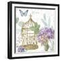 Rainbow Seeds Floral Birdcage II v2-Lisa Audit-Framed Art Print