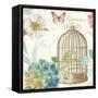 Rainbow Seeds Floral Birdcage III v2-Lisa Audit-Framed Stretched Canvas