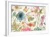 Rainbow Seeds Flowers I on Wood Cream-Lisa Audit-Framed Art Print