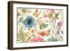 Rainbow Seeds Flowers I on Wood Cream-Lisa Audit-Framed Art Print