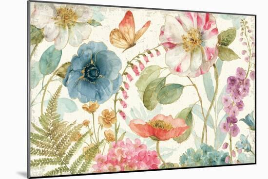 Rainbow Seeds Flowers I on Wood Cream-Lisa Audit-Mounted Art Print