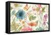 Rainbow Seeds Flowers I on Wood Cream-Lisa Audit-Framed Stretched Canvas