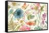 Rainbow Seeds Flowers I on Wood Cream-Lisa Audit-Framed Stretched Canvas