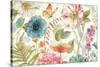 Rainbow Seeds Flowers I on Wood Cream-Lisa Audit-Stretched Canvas