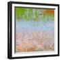 Rainbow Sherbet Abstract-Ricki Mountain-Framed Art Print