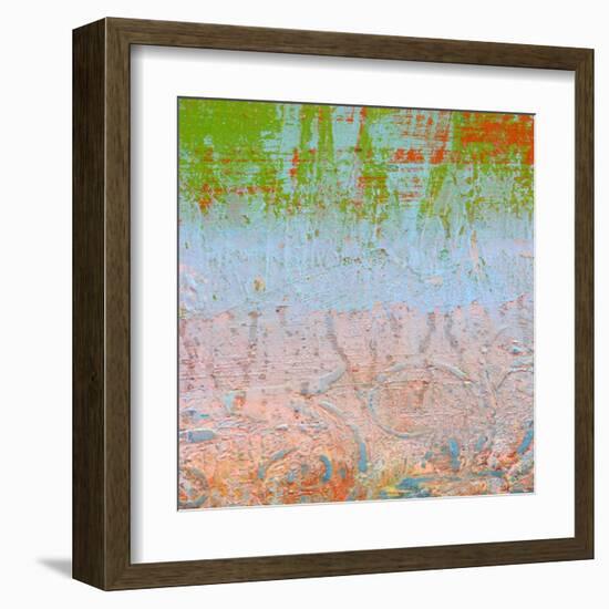 Rainbow Sherbet Abstract-Ricki Mountain-Framed Art Print