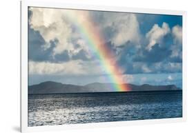 Rainbow Shining over the British Virgin Islands-James White-Framed Photographic Print