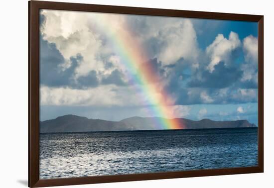 Rainbow Shining over the British Virgin Islands-James White-Framed Photographic Print