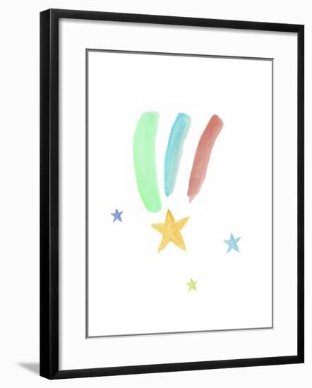 Rainbow Shooting Stars-PI Juvenile-Framed Art Print