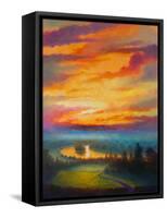 Rainbow Sky Petersham Meadow, 2017-Lee Campbell-Framed Stretched Canvas
