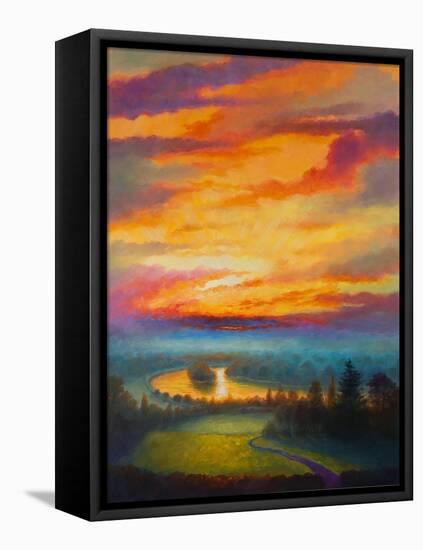 Rainbow Sky Petersham Meadow, 2017-Lee Campbell-Framed Stretched Canvas