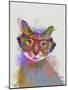 Rainbow Splash Cat 1-Fab Funky-Mounted Art Print