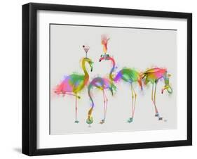 Rainbow Splash Cocktail Party-Fab Funky-Framed Art Print