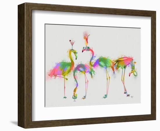 Rainbow Splash Cocktail Party-Fab Funky-Framed Art Print