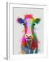 Rainbow Splash Cow-Fab Funky-Framed Art Print