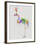 Rainbow Splash Flamingo 1-Fab Funky-Framed Art Print