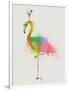 Rainbow Splash Flamingo 2-Fab Funky-Framed Art Print