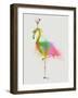 Rainbow Splash Flamingo 2-Fab Funky-Framed Art Print