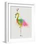 Rainbow Splash Flamingo 2-Fab Funky-Framed Art Print