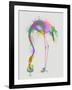 Rainbow Splash Flamingo 3-Fab Funky-Framed Art Print