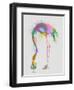 Rainbow Splash Flamingo 3-Fab Funky-Framed Art Print