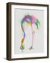 Rainbow Splash Flamingo 3-Fab Funky-Framed Art Print