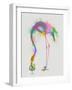 Rainbow Splash Flamingo 3-Fab Funky-Framed Art Print