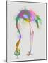Rainbow Splash Flamingo 3-Fab Funky-Mounted Art Print
