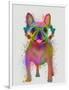 Rainbow Splash French Bulldog, Full-Fab Funky-Framed Art Print