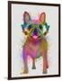 Rainbow Splash French Bulldog, Full-Fab Funky-Framed Art Print