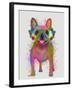 Rainbow Splash French Bulldog, Full-Fab Funky-Framed Art Print