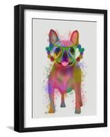 Rainbow Splash French Bulldog, Full-Fab Funky-Framed Art Print