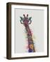 Rainbow Splash Giraffe 1-Fab Funky-Framed Art Print