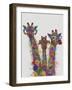 Rainbow Splash Giraffe Trio-Fab Funky-Framed Art Print