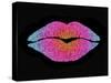 Rainbow Sugar Lips-Tina Lavoie-Stretched Canvas