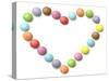 Rainbow Sweets in Heart Shape-Tom Quartermaine-Stretched Canvas