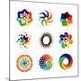 Rainbow Symbols-diagon-Mounted Art Print