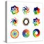 Rainbow Symbols-diagon-Stretched Canvas