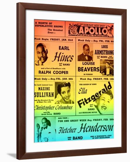 Rainbow Take on an Old Apollo Theater Performance Calendar-null-Framed Art Print