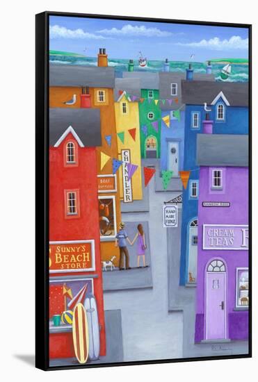 Rainbow Town-Peter Adderley-Framed Stretched Canvas
