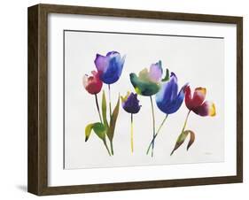 Rainbow Tulips 2-Paulo Romero-Framed Art Print